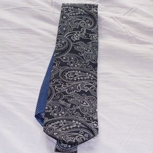 Black & Gold Silk Paisley Tommy Hilfiger Tie